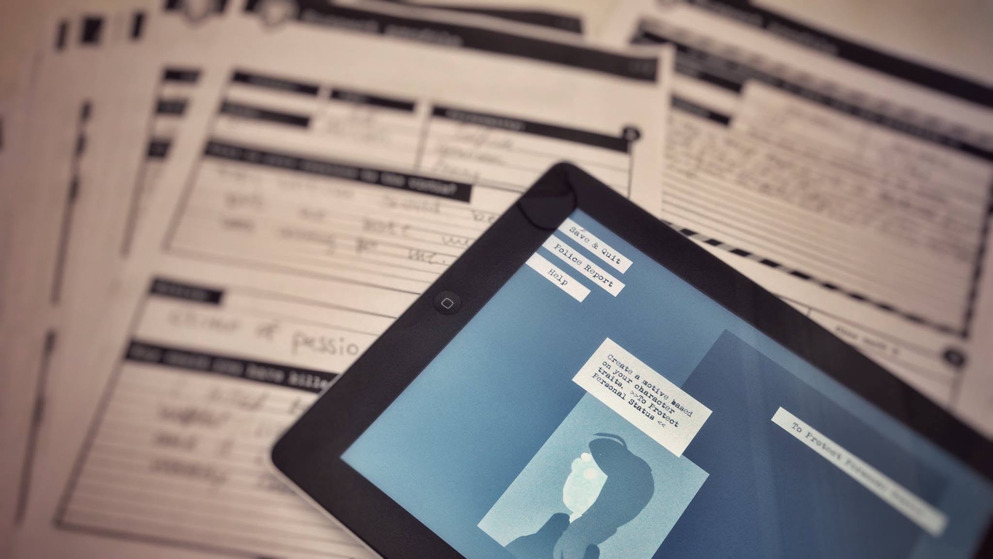 Whodunit on iPad with case files